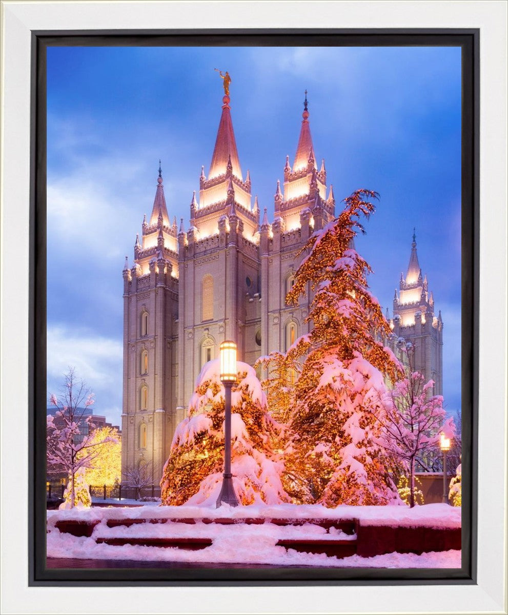 Salt Lake Christmas Temple Gallery Wrap