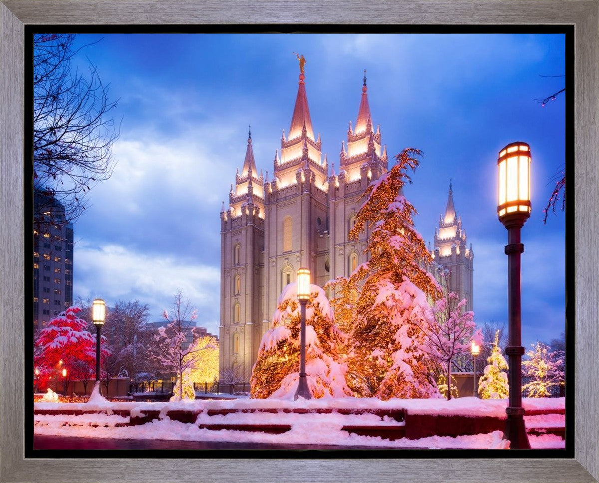Salt Lake Christmas Temple Gallery Wrap