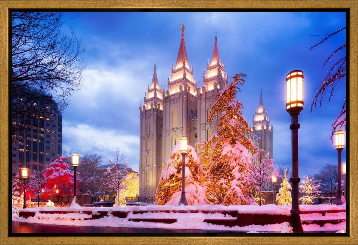 Salt Lake Christmas Temple Gallery Wrap