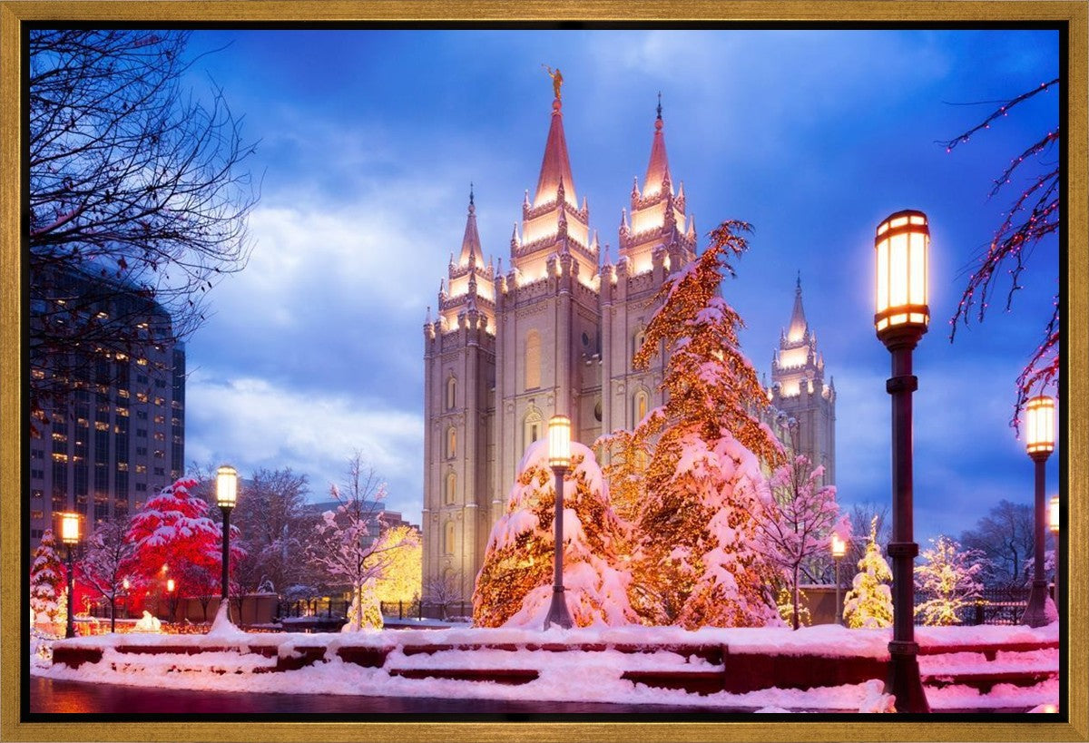 Salt Lake Christmas Temple Gallery Wrap
