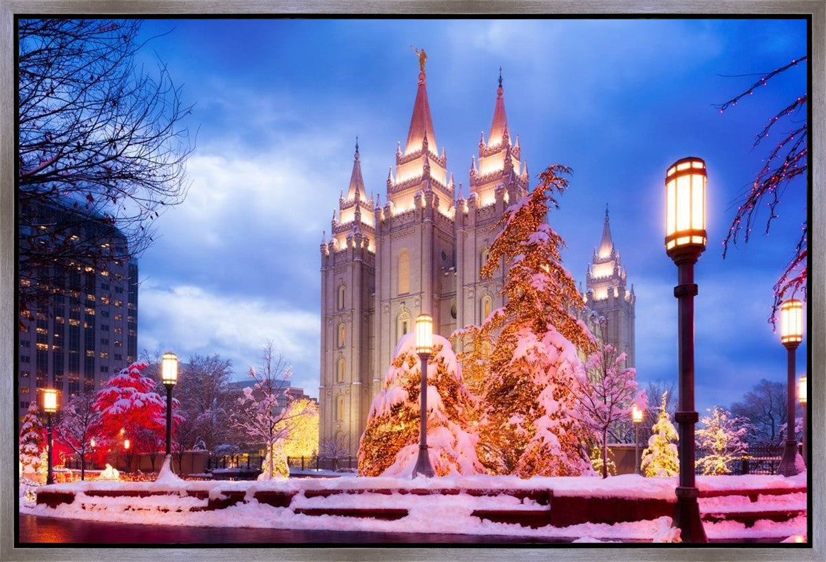 Salt Lake Christmas Temple Gallery Wrap