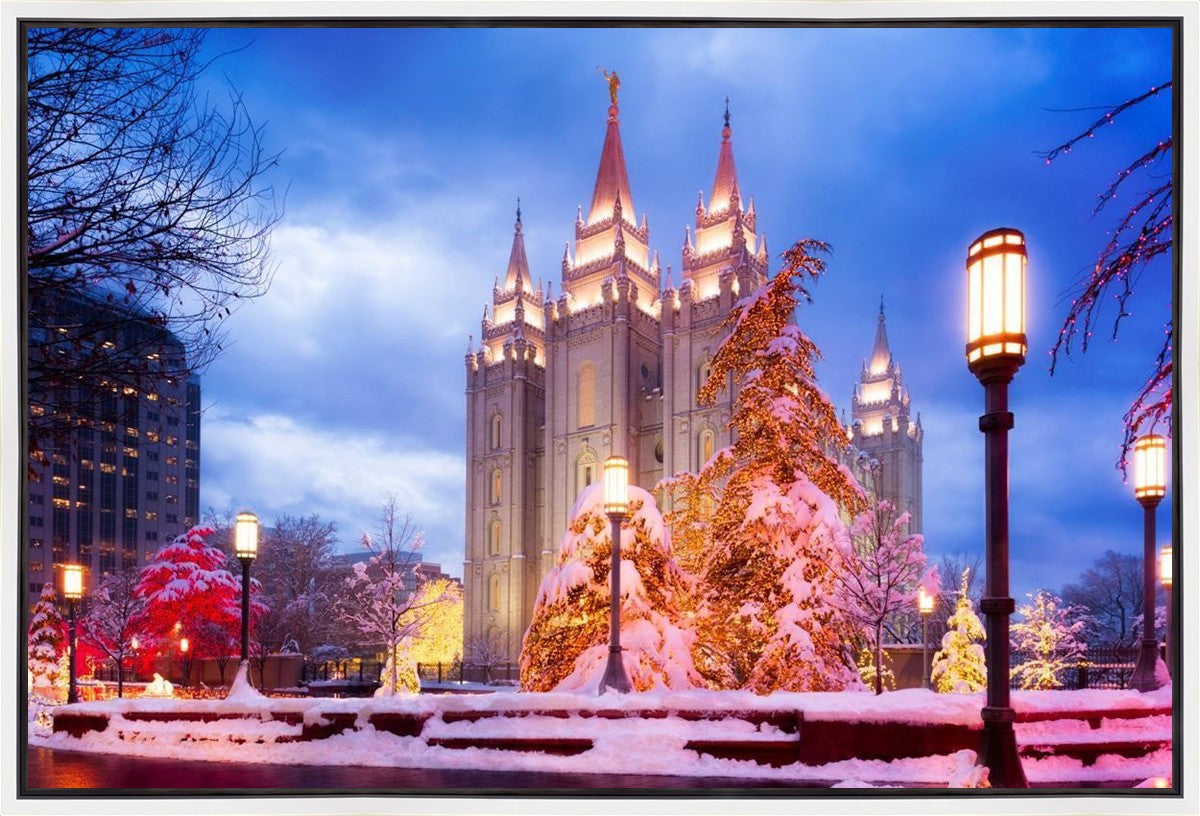 Salt Lake Christmas Temple Gallery Wrap