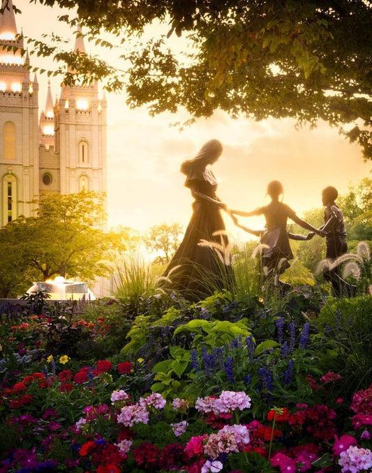 Temple Square Ring Around the Rosies Gallery Wrap