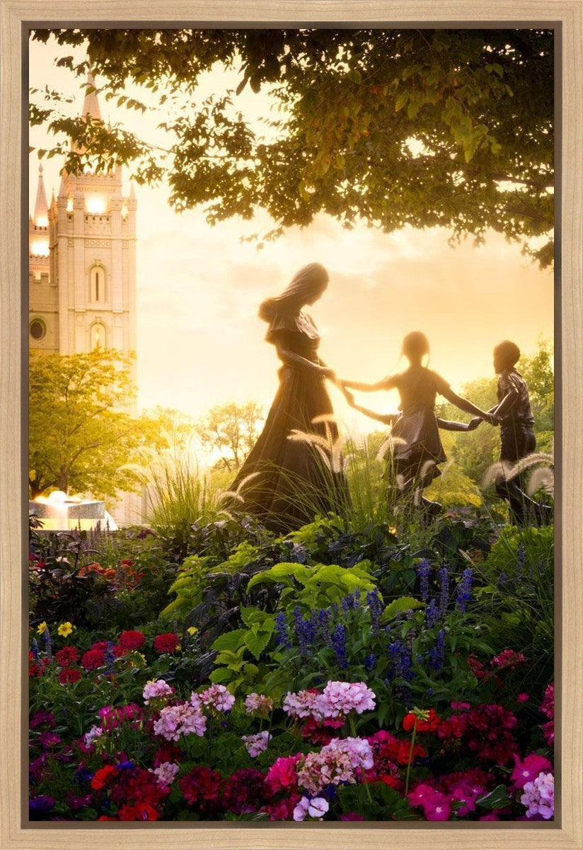 Temple Square Ring Around the Rosies Gallery Wrap
