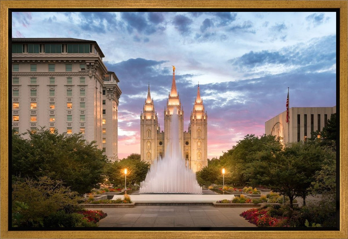 Salt Lake Fountain Gallery Wrap