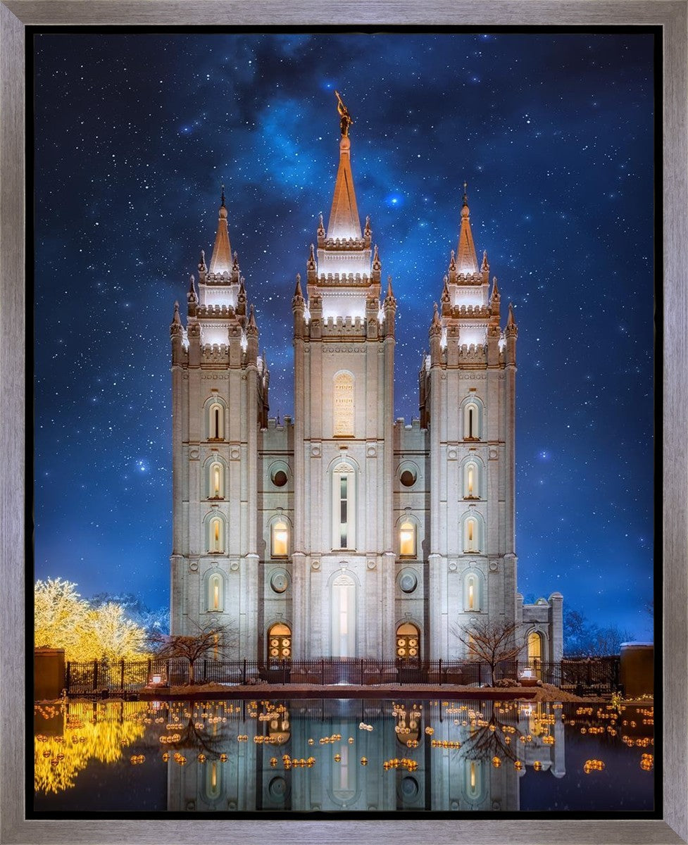 Salt Lake Starry Night Gallery Wrap