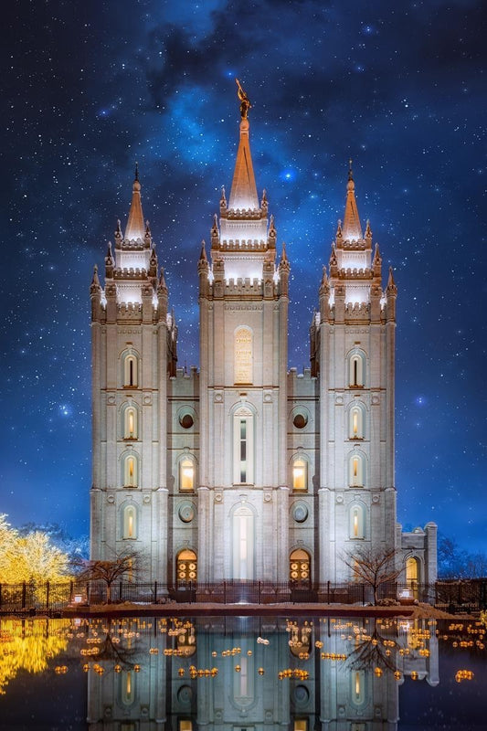 Salt Lake Starry Night Gallery Wrap