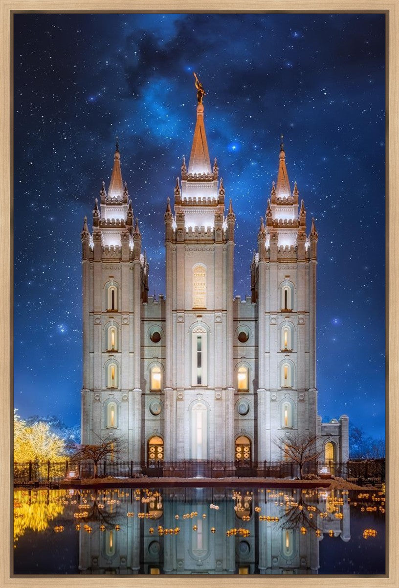 Salt Lake Starry Night Gallery Wrap
