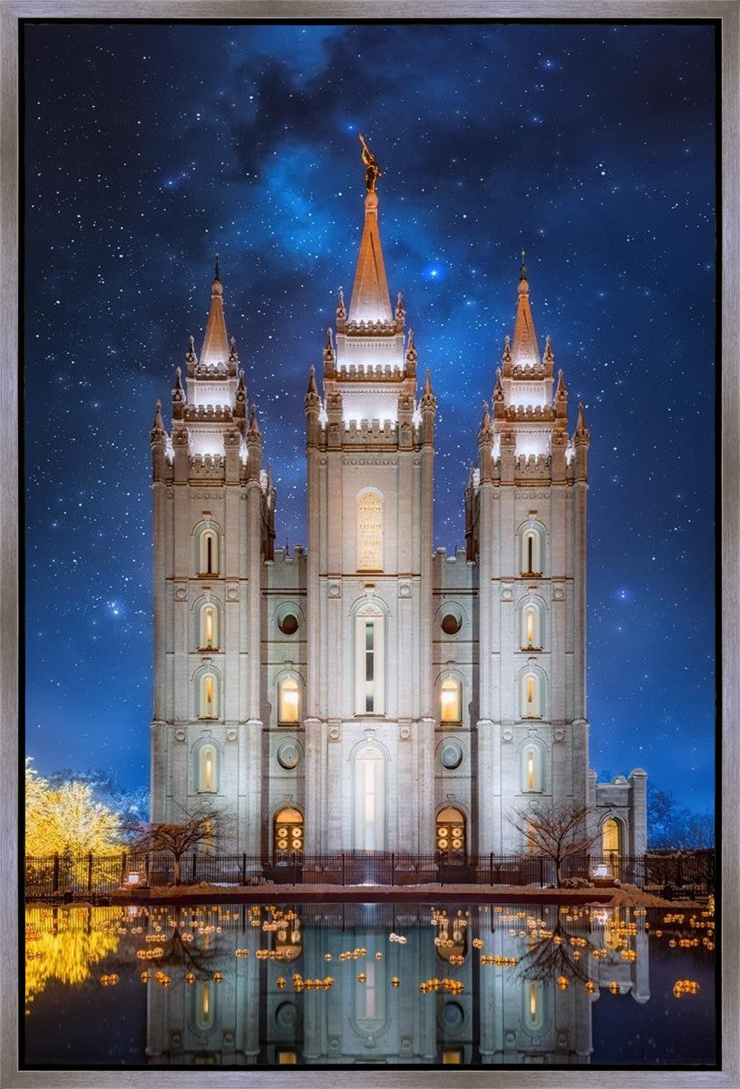 Salt Lake Starry Night Gallery Wrap