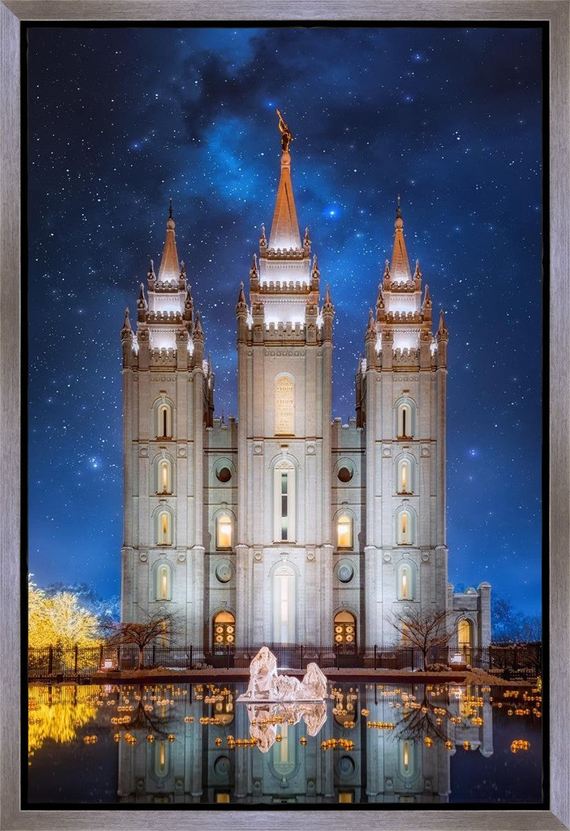 Salt Lake Starry Night Nativity Gallery Wrap