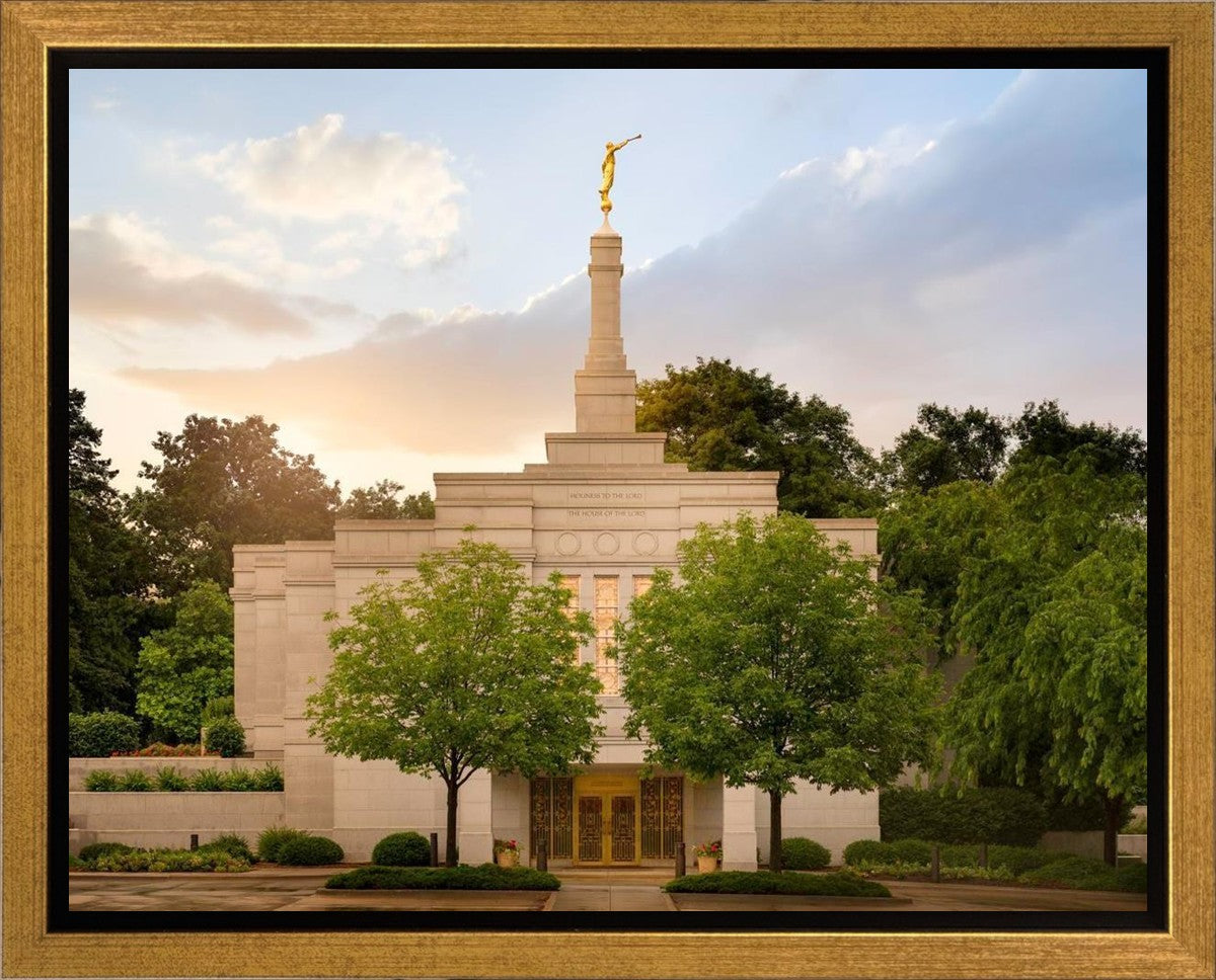 Winter Quarters Temple Rainy Evening Gallery Wrap