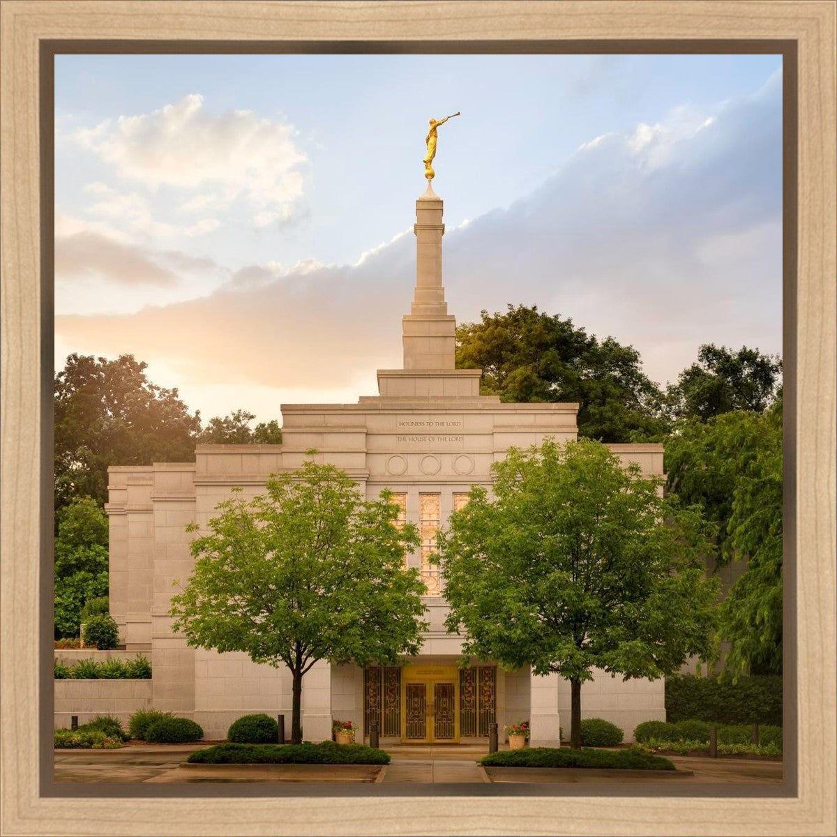 Winter Quarters Temple Rainy Evening Gallery Wrap