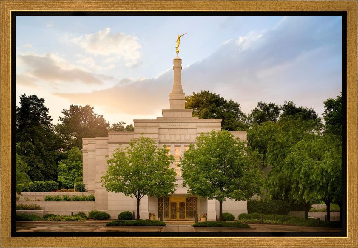Winter Quarters Temple Rainy Evening Gallery Wrap
