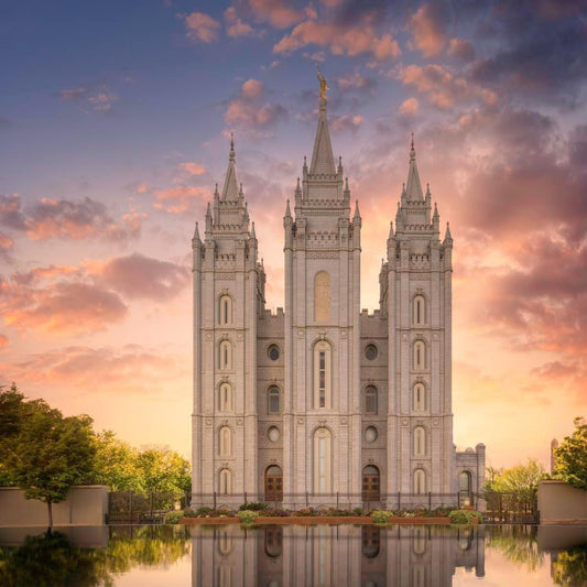 Salt Lake Temple Reflections Gallery Wrap