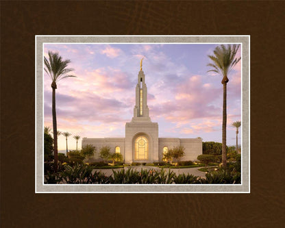 Redlands Temple Fountain Sunset