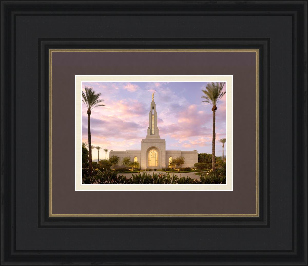 Redlands Temple Fountain Sunset