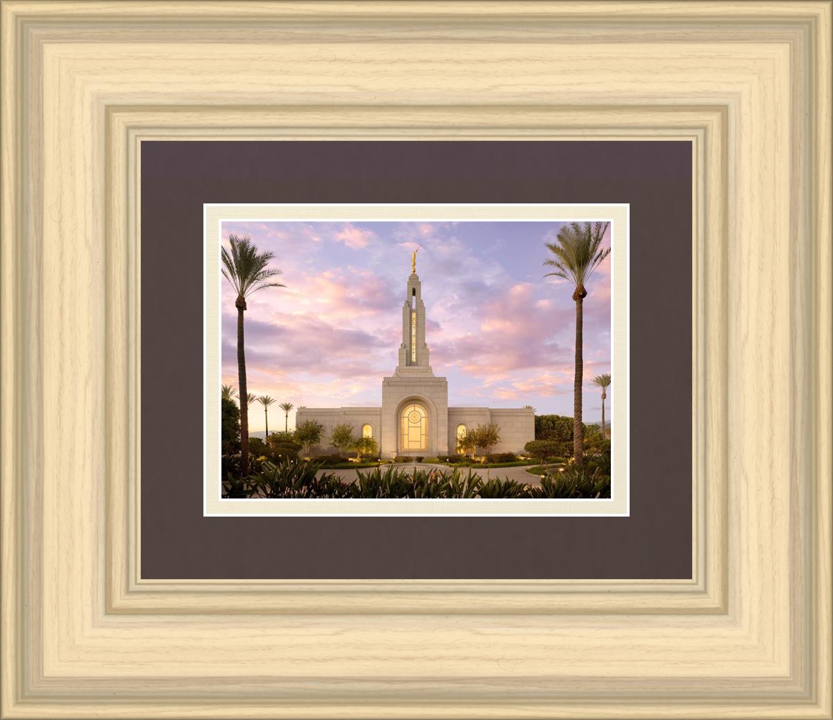 Redlands Temple Fountain Sunset