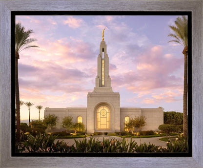 Redlands Temple Fountain Sunset