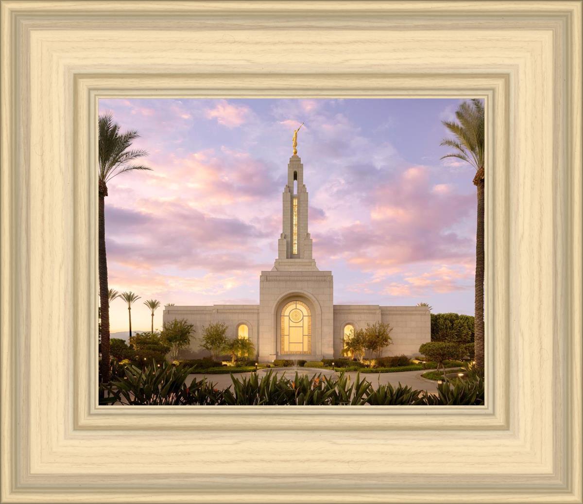 Redlands Temple Fountain Sunset