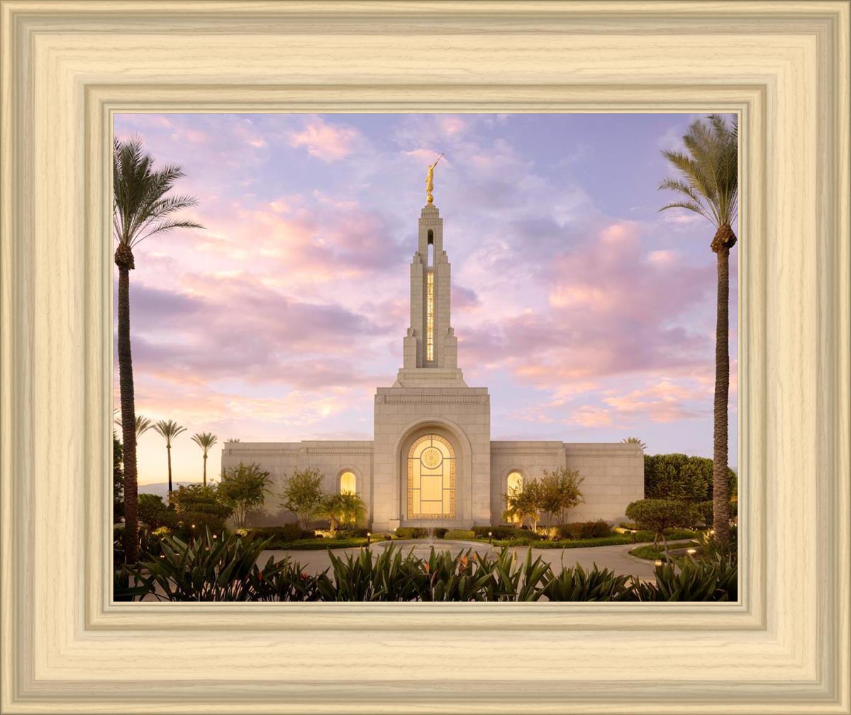 Redlands Temple Fountain Sunset