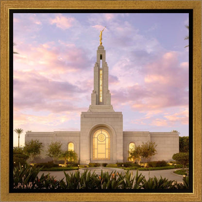 Redlands Temple Fountain Sunset