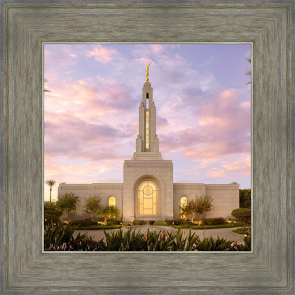 Redlands Temple Fountain Sunset