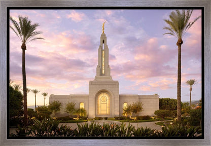 Redlands Temple Fountain Sunset
