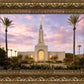 Redlands Temple Fountain Sunset