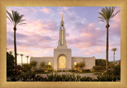 Redlands Temple Fountain Sunset
