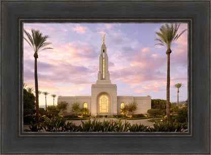 Redlands Temple Fountain Sunset