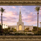 Redlands Temple Fountain Sunset