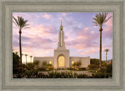 Redlands Temple Fountain Sunset