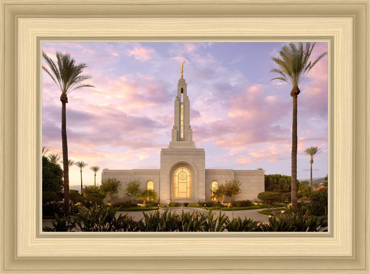 Redlands Temple Fountain Sunset