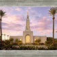 Redlands Temple Fountain Sunset
