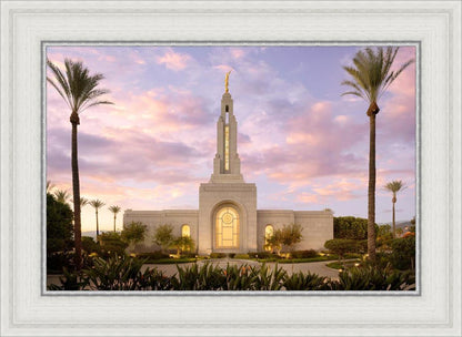 Redlands Temple Fountain Sunset