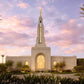 Redlands Temple Fountain Sunset