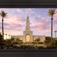 Redlands Temple Fountain Sunset