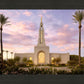 Redlands Temple Fountain Sunset