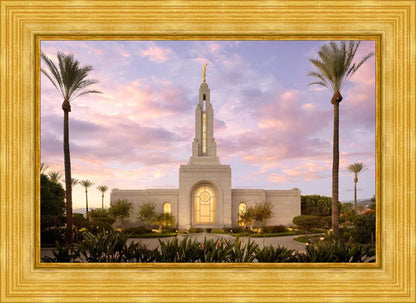 Redlands Temple Fountain Sunset
