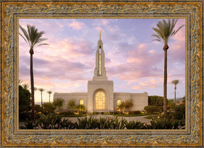 Redlands Temple Fountain Sunset