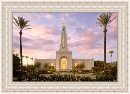 Redlands Temple Fountain Sunset