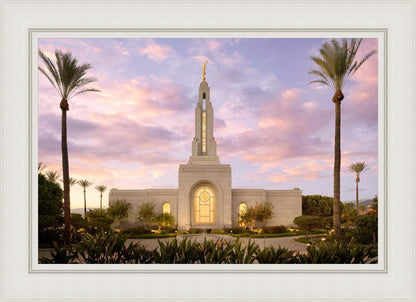 Redlands Temple Fountain Sunset