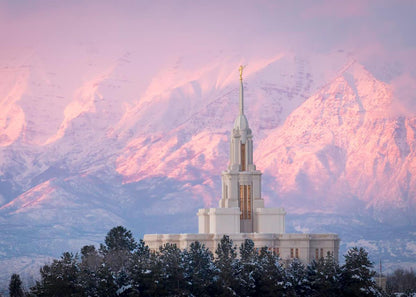 Payson Temple Winter Evening