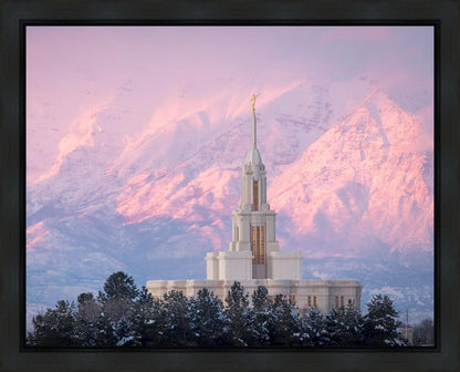 Payson Temple Winter Evening