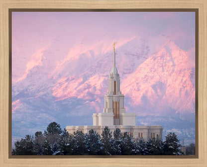 Payson Temple Winter Evening