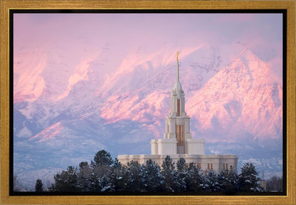 Payson Temple Winter Evening