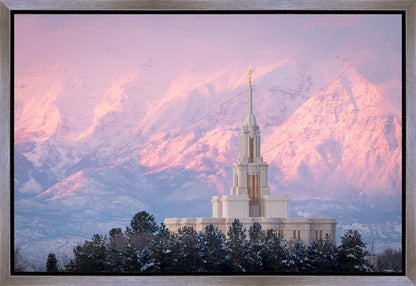 Payson Temple Winter Evening