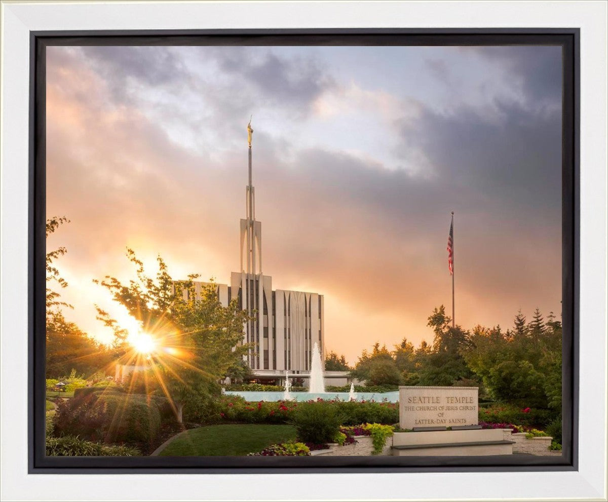 Seattle Temple Morning Breaks Gallery Wrap