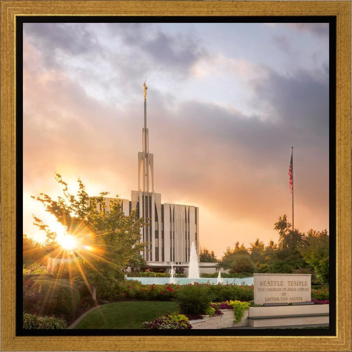 Seattle Temple Morning Breaks Gallery Wrap