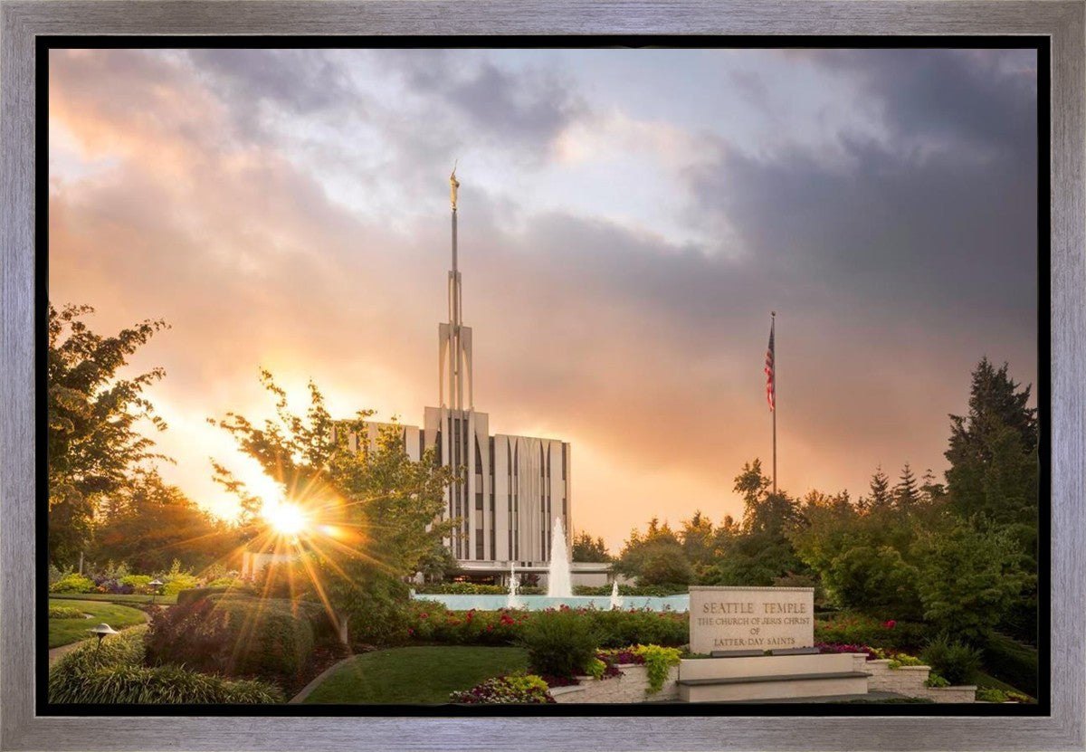 Seattle Temple Morning Breaks Gallery Wrap